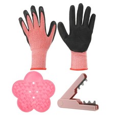 3pcs Rose Stem Leaf Thorn Stripper Remover Tool Stripping Kit Pink