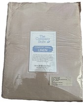 The Company Store King Duvet Cover Natural  Lt Brown Tan 100 Washed Linen NEW