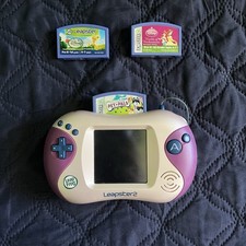 Leapfrog Leapster 2 Learning Game System Purple -Lot Of 3 Games - WORKS 