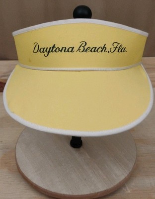 Vntg Daytona Beach Florida Fla. Visor Yellow