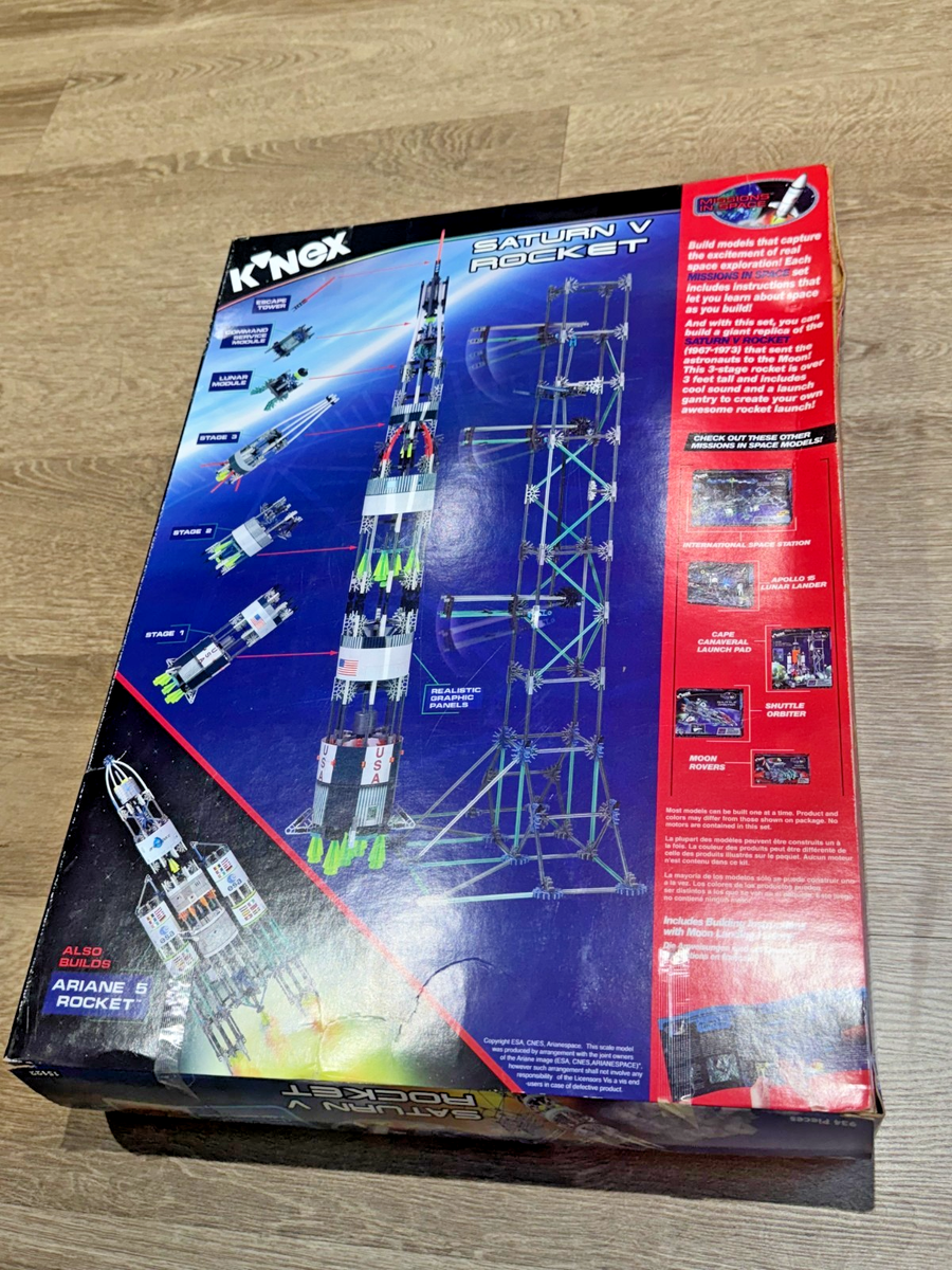 K'NEX Saturn V Rocket #15122 934 pcs - NEW / SEALED BOX - RARE