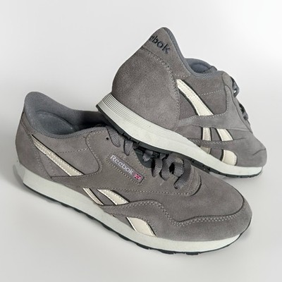 Reebok Classic Nylon Shoes Suede Overlays, Retro Style, Comfort Size 10