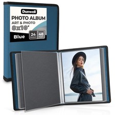 Dunwell Photo Album 8x10 Blue with Black Mounting Paper, 8 x 10 Photo  Art P...