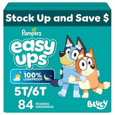 Pampers Easy Ups Bluey Potty Training Pants Size 5T-6T, 84 Count