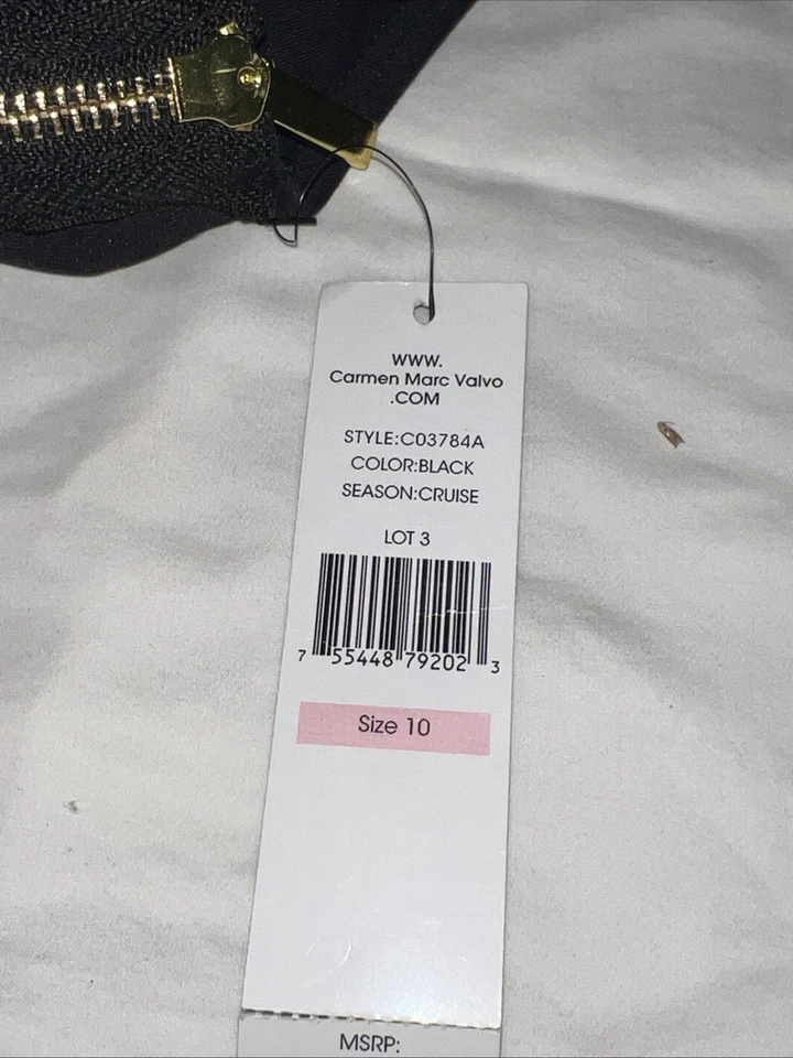 Traje de baño Carmen Marc Volvo dorado con cremallera lateral de una pieza negro talla 10 nuevo Foto 4 de 4