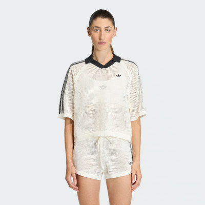 adidas Women's Originals Knitted Crochet Polo Top KC6490 | eBay