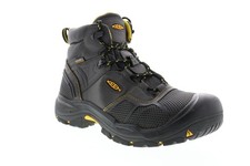 Keen Logandale WP Steel Toe Boot Made In USA Mens Black Work & Safety Boots