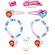 Magical Jewelry Box Set: 6-Piece Playset with Rings Bead Bracelets for Ages 3