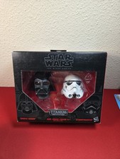 Star Wars Black Series Titanium Series Darth Vader Stormtrooper Helmet Hasbro