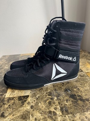 Reebok Boxing Boots Black White High Top Men's Size 9 , No Box