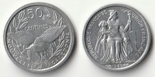 1949 New Caledonia 50 centimes coin #2