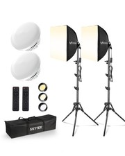 Softbox Lighting Kit 1Pcak 2Pack ,16x16in Soft Box Upgrade 135W 2700-6400K 10...