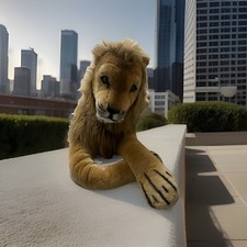 Melissa Doug King Lion Plush 4ft long Stuffed Animal. Kids and adults xxxlarge