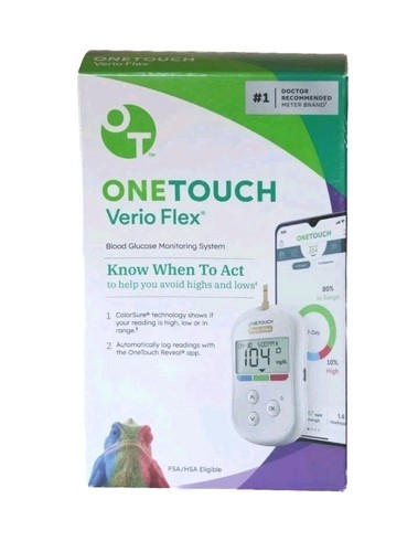 One Touch Verio Flex Blood Glucose Monitoring System Expire Date: 09/30/29 New!