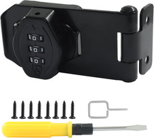 Mechanical Combination Lock, 3 Digit Keyless Latch, 3 Inch, Black Corrosion...
