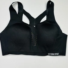 Victoria Secret Sport Bra 34D Angel Max Black High Support Crossback