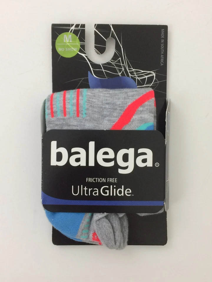Balega Unisex No Show Running Socks 3 Pack Size M Grey Blue Ultra Glide New F1 - Image 2 of 4