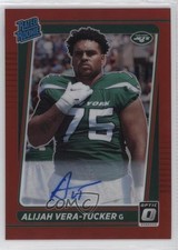 2021 Donruss Optic Rated Rookie Red Prizm 8/35 Alijah Vera-Tucker #264 Auto 0xh3