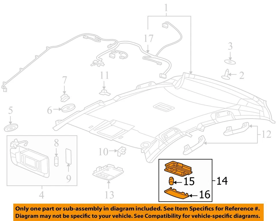 Chevrolet GMC 2010-2016 Terrain Equinox lámpara ASM-DM*NEUTRAL 95939840 - NUEVO OEM Foto 3 de 4