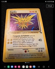 zapdos fossil holo Prima Edizione 