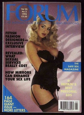 FORUM Journal Of Human Relations Vol 25 #3 1992 Mirors in Your Sex Life @ NEW