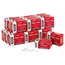 2000 ACCO Paper Clips, Jumbo, Non-skid, Economy, 20 Boxes, 100/Box (A7072553)