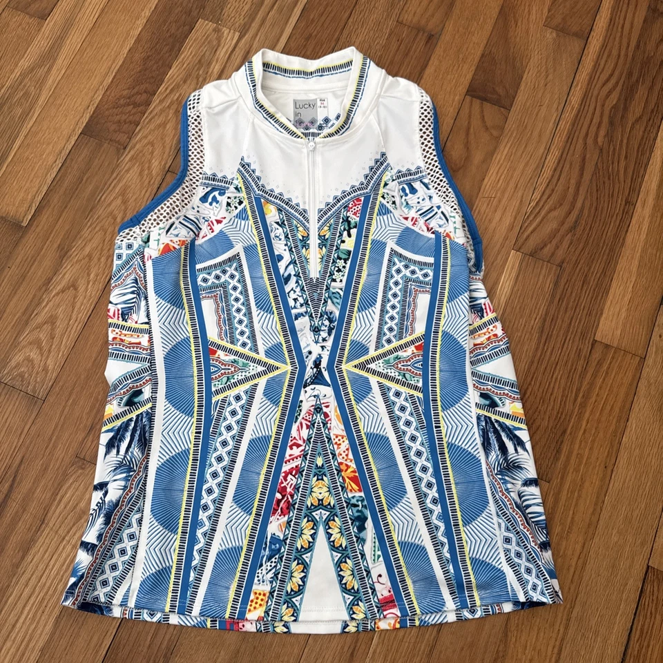 Top deportivo deportivo de golf Lucky In Love para mujer talla M (8-10) Foto 2 de 4