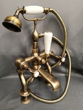LEFROY BROOKS BARE AGED BRASS BATH SHOWER MIXER TAPS RECLAIMED RECONDITIONED 