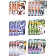 24-Pack Mini Top Spiral-Bound Notepad, To-do Lists, 3D Cat Design, 2.75 x 4.25"