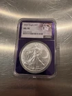 2026 American Silver Eagle 1 OZ NGC MS70 - TraderBea Purple Core