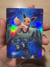 Eevee Full Art PRINT - Holographic Print From Original Hand Painted Pokemon Card