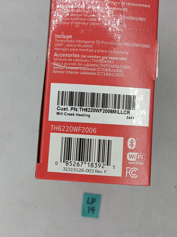 Honeywell *CONTRACTOR BRANDED - see pics* T6 PRO TH6220WF2006 NEW/SEALED - Image 3 of 4