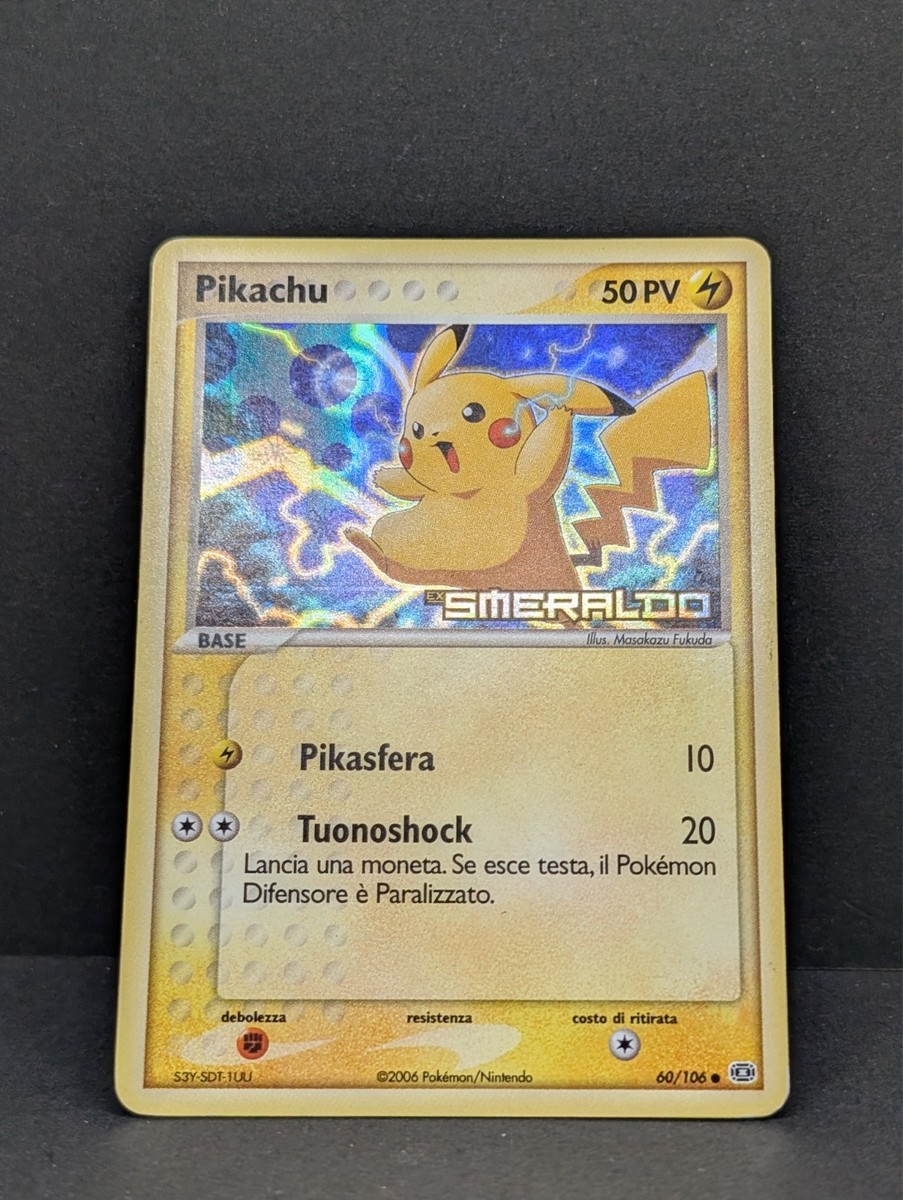 Pikachu 60/106 EX Emerald Reverse Holo Rare Pokemon TCG Nintendo