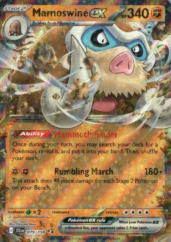 Mamoswine ex Holofoil Journey Together - 079/159 Pokemon Card NM