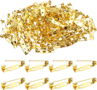 120 StüCk Sicherheitsnadel 20Mm Gold Broschenverschluss Pins RüCkenverriegelung