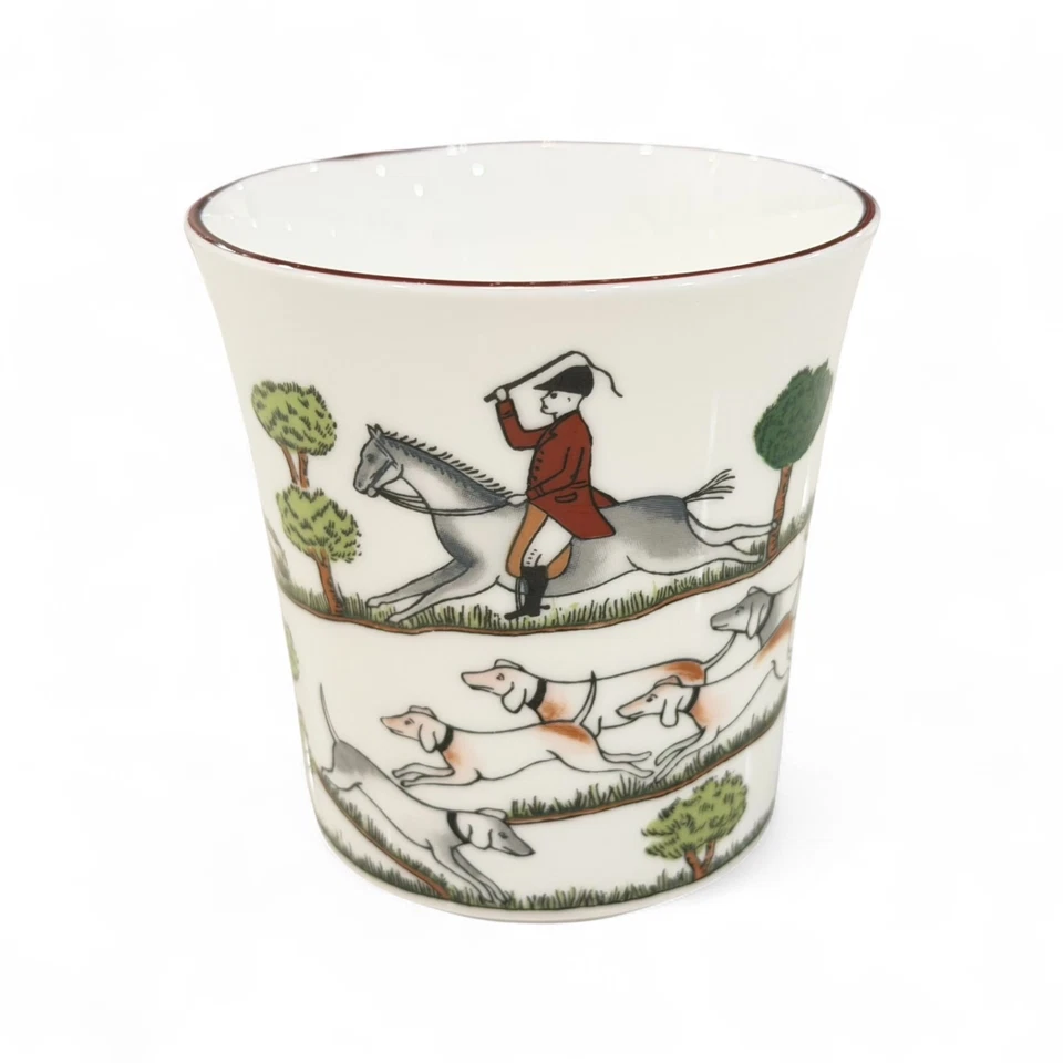 Coalport Hunting Scene Mug Fine Bone China England Horses Dogs Vintage Cup - Image 2 of 4
