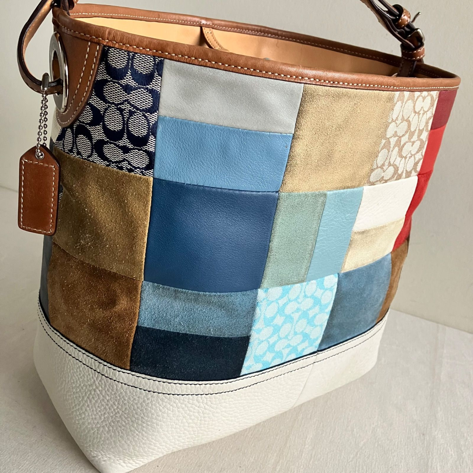 COACH Patchwork One Shoulder Bag Multicolor Rare … - image 5