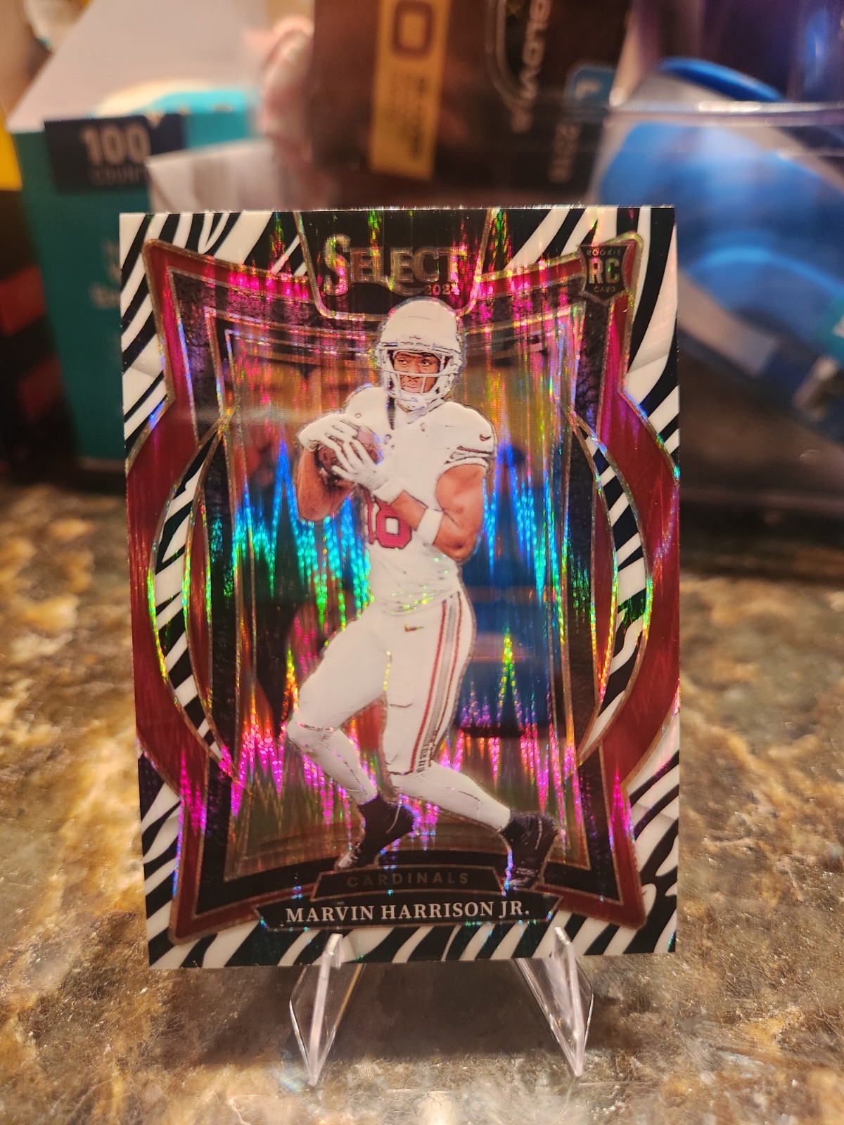 2024 Panini Select- Marvin Harrison Jr - Concourse Level Zebra Shock - Case Hit