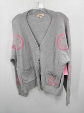 Pre-Owned Elan Grey Size Large Cardigan Sweater