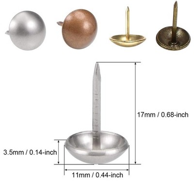 Homdire 100-Pack Daisy Upholstery Tacks – 7/16" X 11/16" Gold Furniture Nails, Decorative Antique Style Metal Tacks For Sofa, Headboard, DIY Crafts