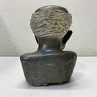 African Sculpture Hand Carved Stone Bust Black Carved Artisan Art Statue — photo 2