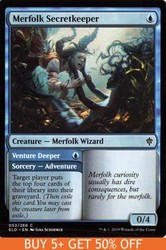 Merfolk Secretkeeper // Venture Deeper 053/269 Throne of Eldraine