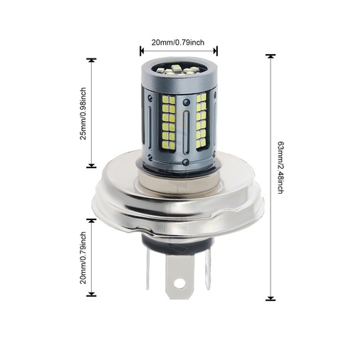 2 X P45T 84SMD Faro LED Faro Alto/Basso Lampadina 12V 24V Moto AUTO - Foto 2 di 10