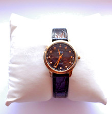 Rotary Ladies Diamond Set Black Leather Strap Watch , Strap 19.5 Cm. Case . G.C.