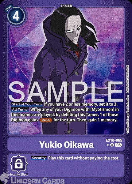 EX10-065 Yukio Oikawa : Limited Uncommon Foil Digimon Card : EX10: Sinister Orde