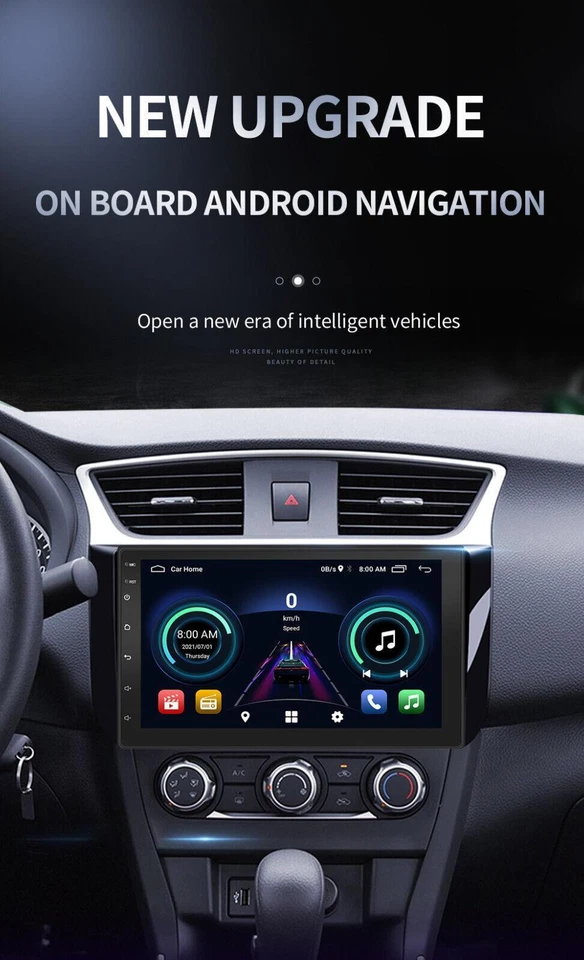 Radio estéreo para automóvil Android 10.1 Bluetooth FM AM WIFI GPS pantalla táctil reproductor de MP5 Foto 2 de 4