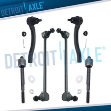 Front Outer Inner Tie Rod Ends Sway Bar End Links Kit for 2007 - 2013 Acura MDX