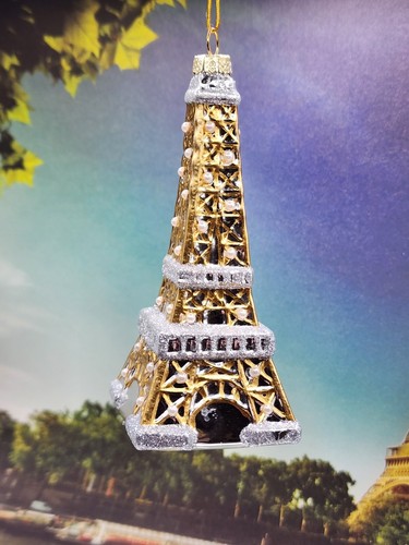 Glass Eiffel Tower Paris Christmas Ornament by World Market Glass FRANCE