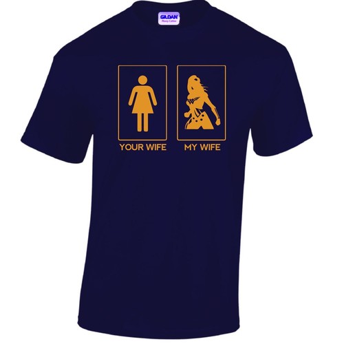 Camiseta Your Wife My Wife Para Hombre Nueva Única Divertida Informal Camiseta Regalo de Cumpleaños - Imagen 26 de 48