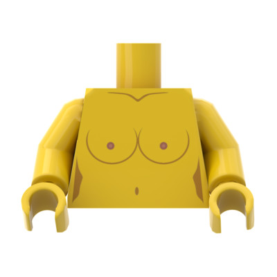 LEGO  Torso 973c00 mit Brust-Motiv: Frauenoberkörper-Torso für Minifiguren